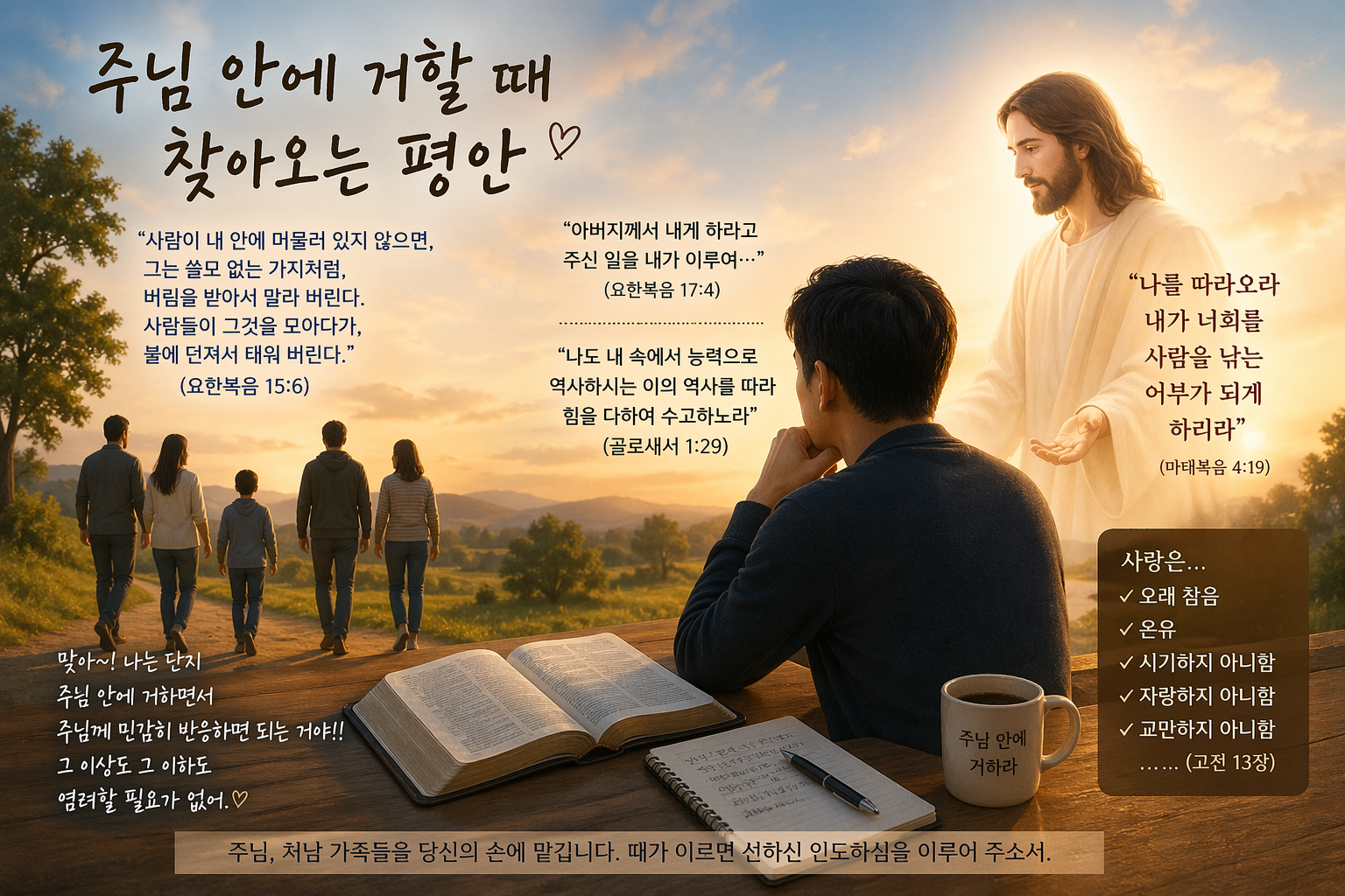 주님 안에 거할 때 찾아오는 평안